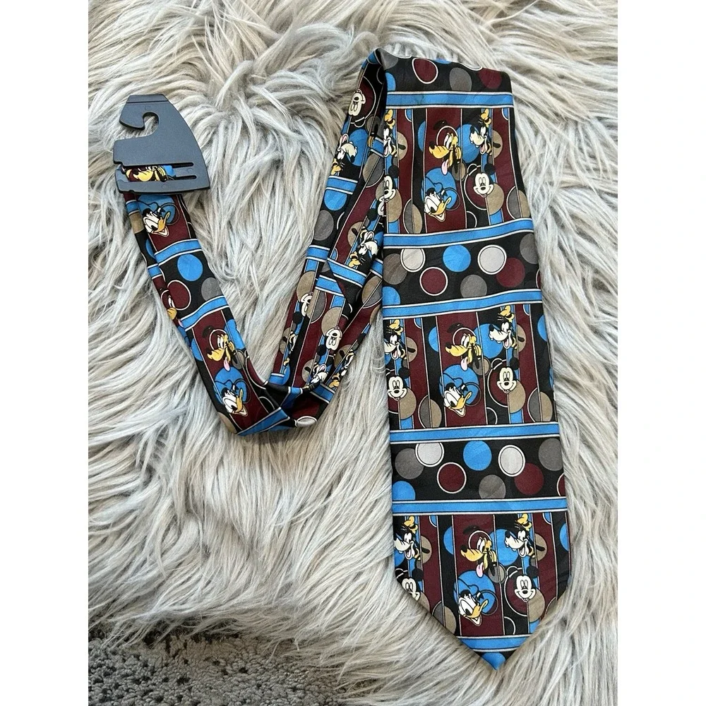 DISNEY Mickey Unlimited Men's Tie Mickey Mouse Pluto Donald‎ Goofy